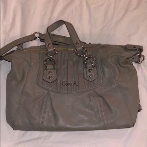 Gray Coach Bag